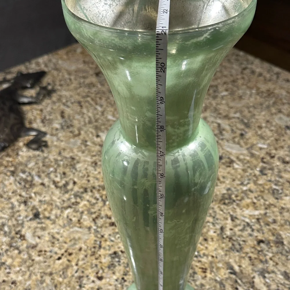 Pier 1 pearlescent Green Vase